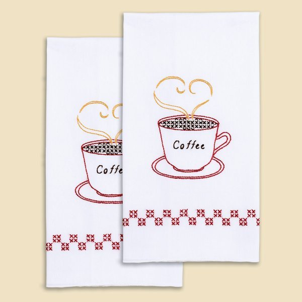 Decorative Hand Towel - 320-127 Coffee Time - Grandma's Attic Quilting