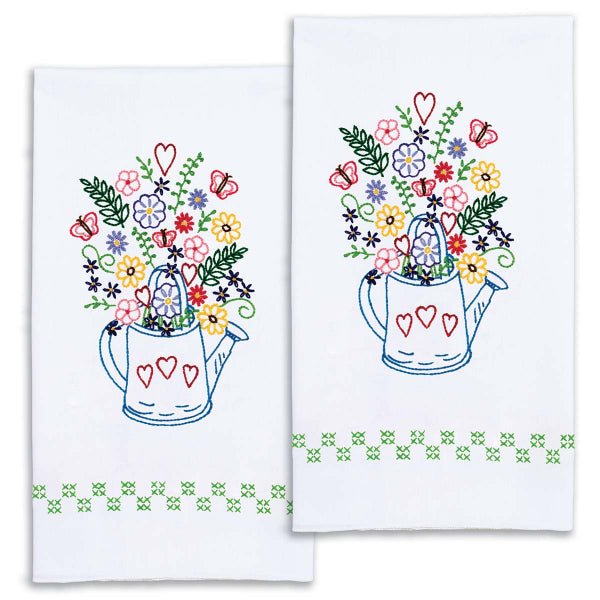 Decorative Hand Towel - 320-637 Watering Can - Grandma's Attic Quilting