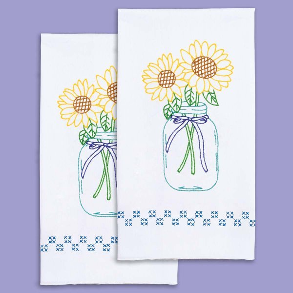 Decorative Hand Towel - 320-716 Sunflowers - Grandma's Attic Quilting