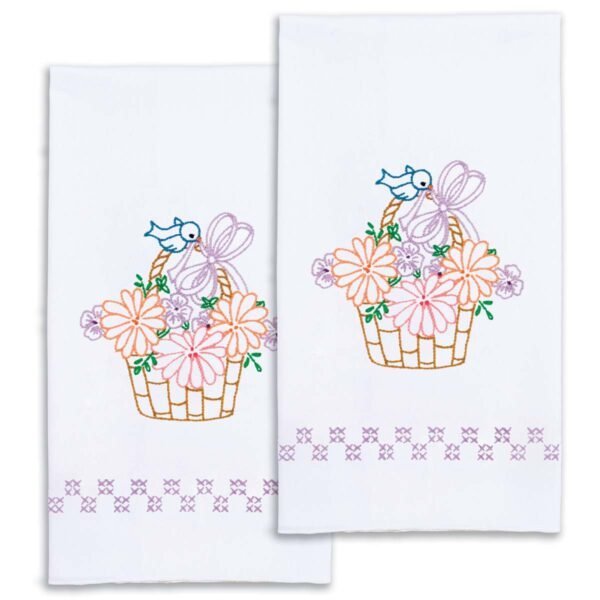 Decorative Hand Towel - 320-798 Bird on a Basket - Grandma's Attic Quilting
