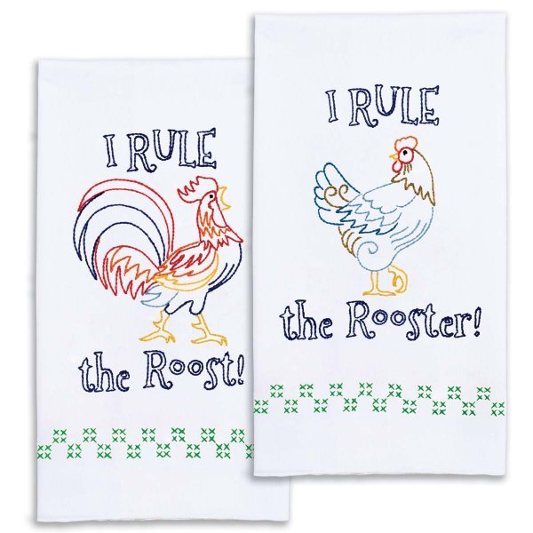 Decorative Hand Towel - 320-808 Rule the Rooster - Grandma's Attic Quilting