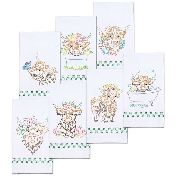 Decorative Hand Towel - 340-948 Highland Cows - Grandma's Attic Quilting