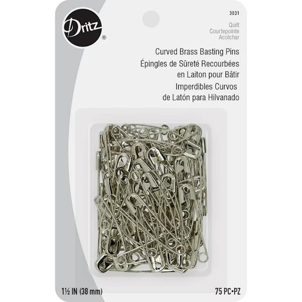 Dritz - Curved Brass Basting Pins - Grandma&