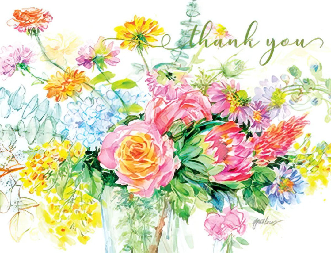 Flower Bouquet Thank You Note - Grandma&