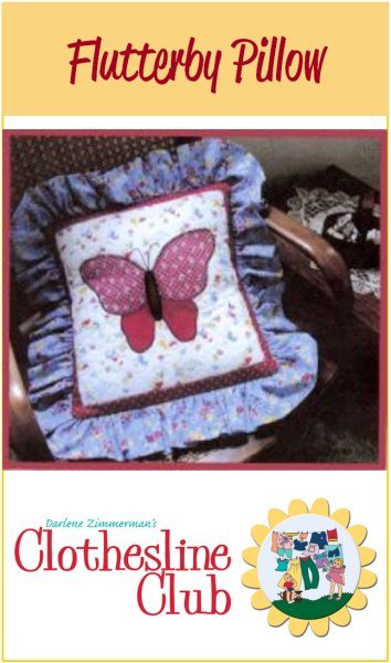 Flutterby Pillow - Grandma's Attic Quilting