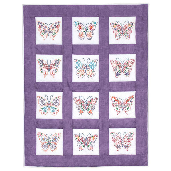 Jack Dempsey Nursery Quilt Blocks 12 Stamped 9x9 Little Girls In