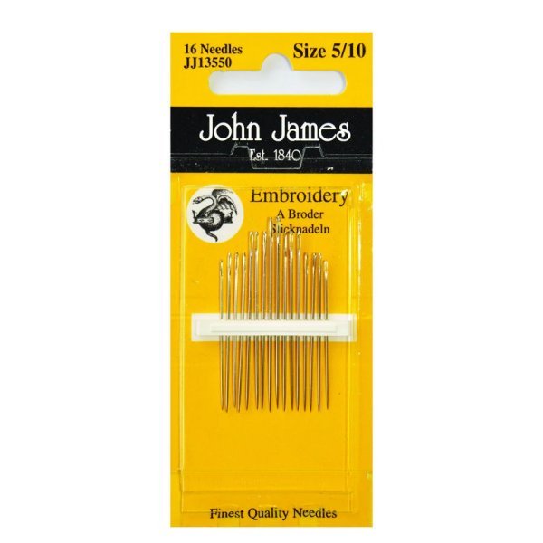 John James - Embroidery Needles Size 5-10 - Grandma&