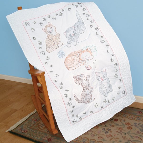 Lap Quilt Top - 940-461 Kitty Cats - Grandma&