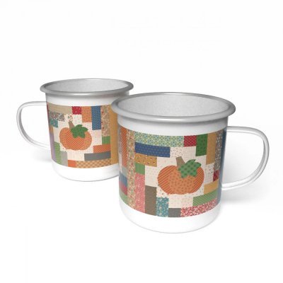 Lori Holt - Autumn Enamel Tin Mug - Grandma's Attic Quilting