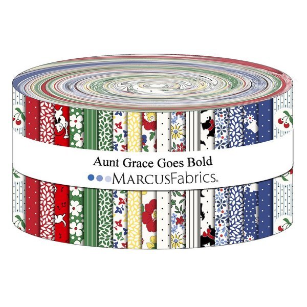 Marcus Fabrics - Aunt Grace Goes Bold 2.5 inch strips - Grandma's Attic Quilting