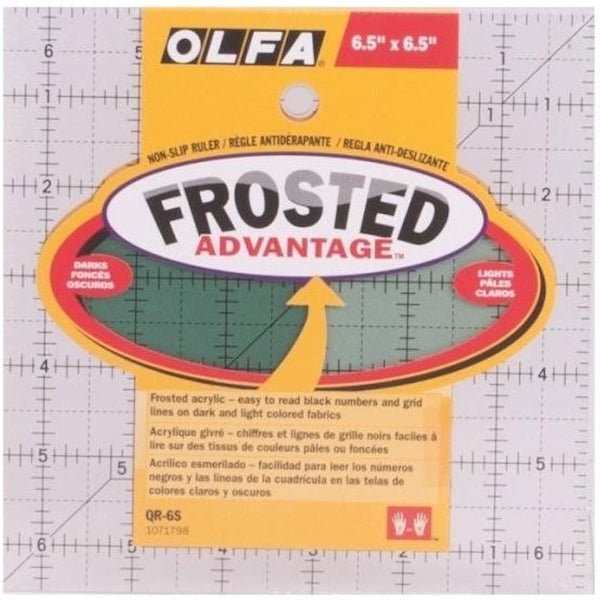 Olfa - Frosted Ruler 6.5 x 6.5 Inch - Grandma's Attic Quilting