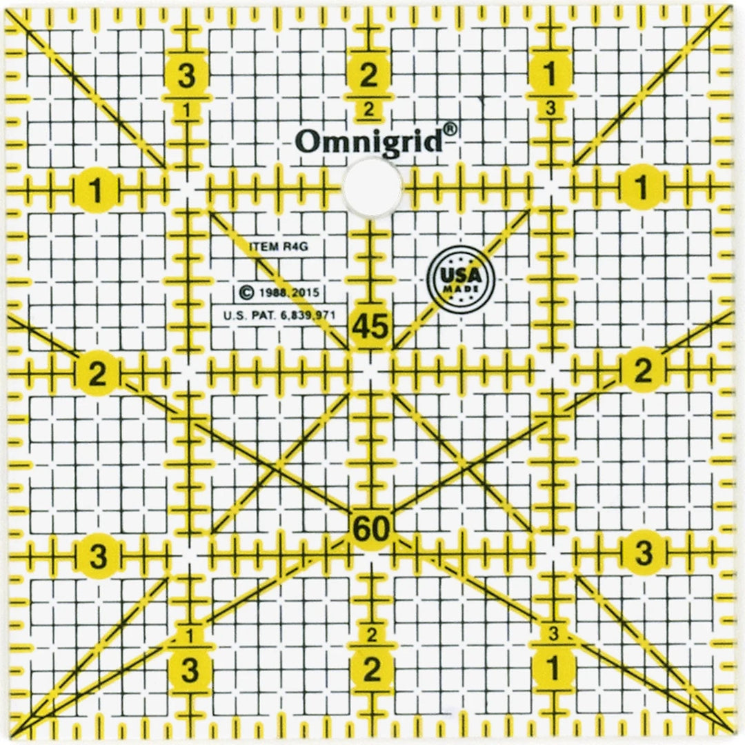 Omnigrid - 4 Inch Square Ruler - Grandma's Attic Quilting