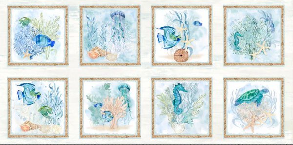 P&B Textiles - 05778 Sea Life Blocks - Grandma's Attic Quilting