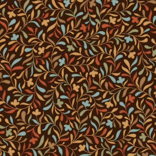 P&amp;B Textiles - AHOM 6219 ZMU Brown Multi - Grandma&