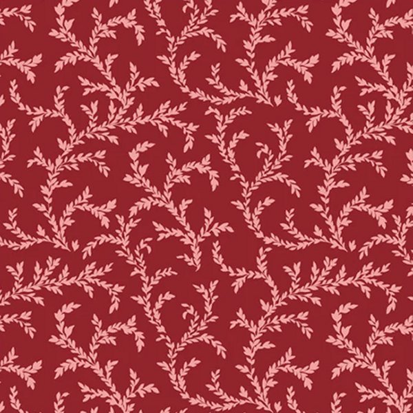 P&amp;B Textiles - Victoria 5671-RP Red/Pink - Grandma&