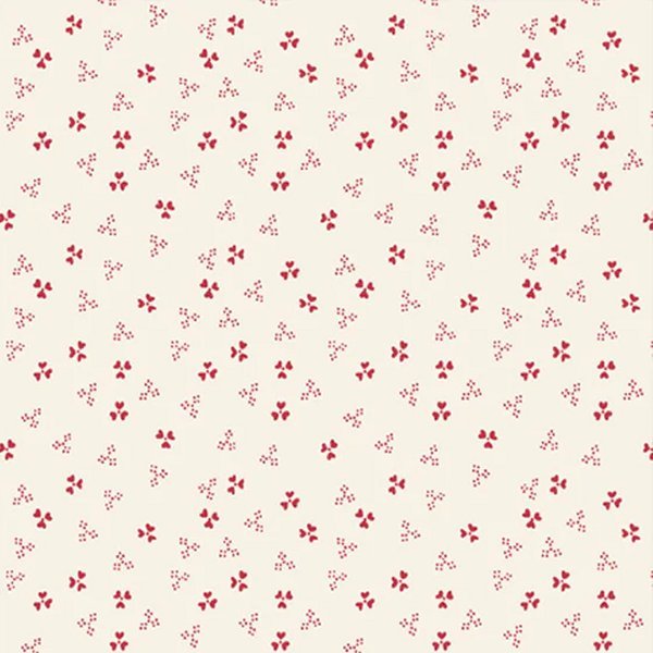 P&amp;B Textiles - Victoria 5672-ER Ecru/Red - Grandma&