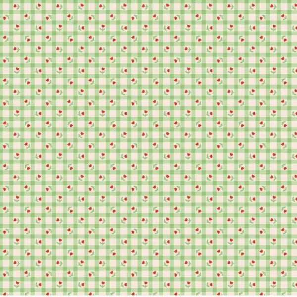 Poppie Cotton - BL26576 Mint - Grandma's Attic Quilting