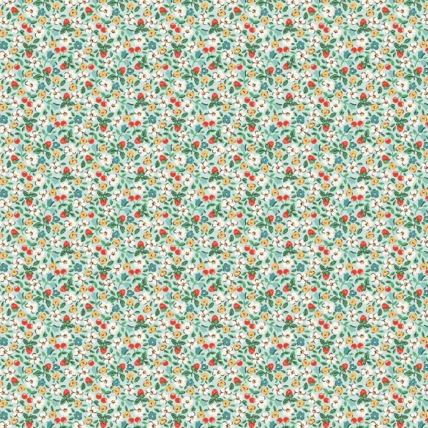 Poppie Cotton - FH25966 Teal - Grandma&