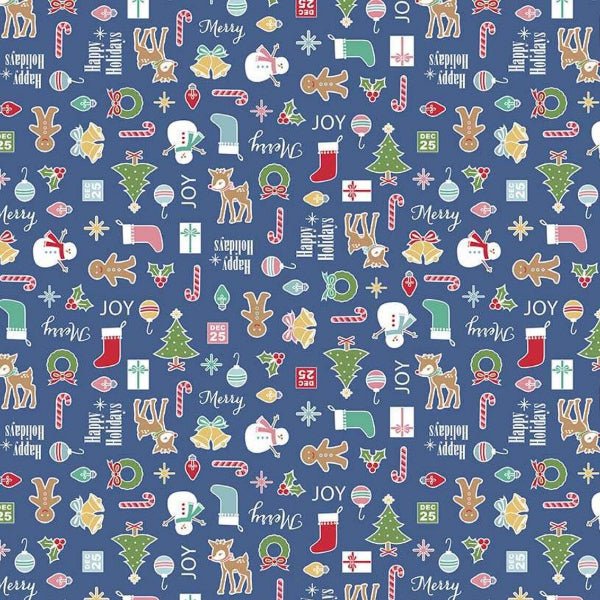 Riley Blake - C5360 Navy - Grandma's Attic Quilting