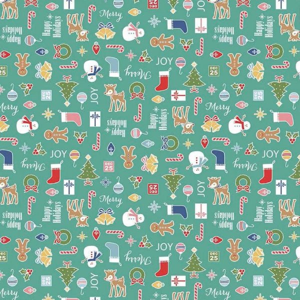 Riley Blake - C5360 Teal - Grandma's Attic Quilting