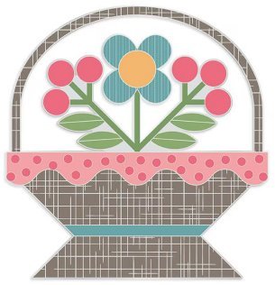 Riley Blake - Needle Minder Flower Basket ST-39770 - Grandma's Attic Quilting