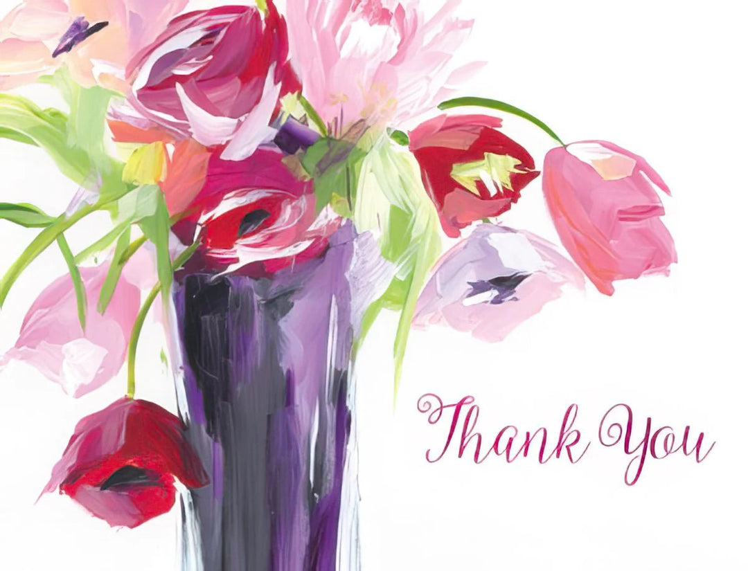 Thank You Floral Vase - Grandma&