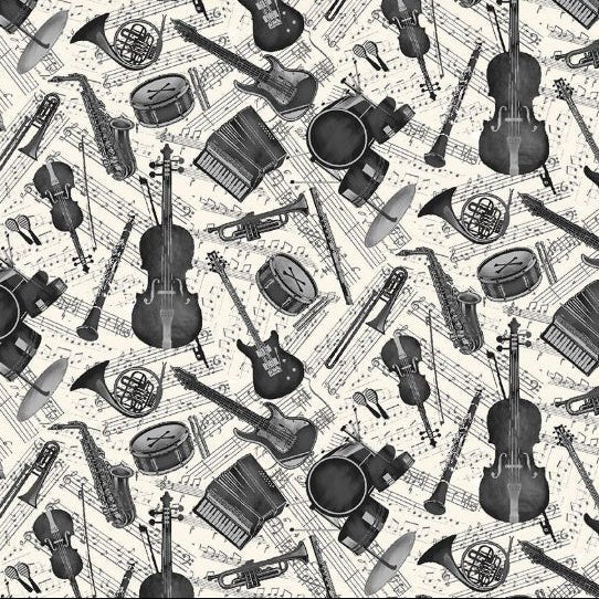 Timeless Treasures - CD3093 Cream - Grandma's Attic Quilting