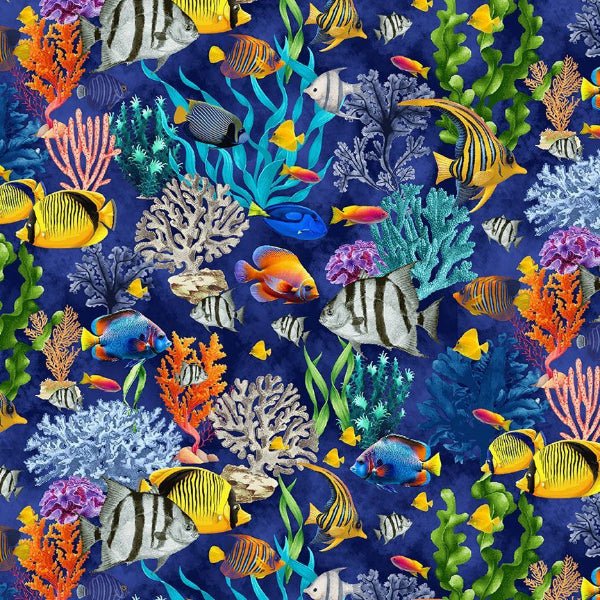 Timeless Treasures - CD3130 Reef - Grandma's Attic Quilting