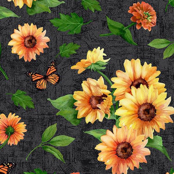 Wilmington Prints - 28654 975 Black - Grandma's Attic Quilting