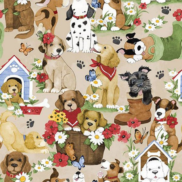 Wilmington Prints - 39918 223 Dark Tan - Grandma's Attic Quilting