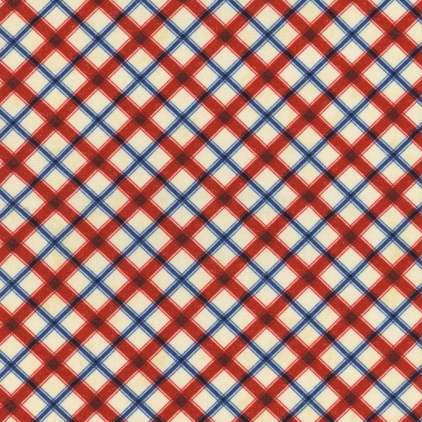 Wilmington Prints - 49364 234 Plaid Cream - Grandma's Attic Quilting