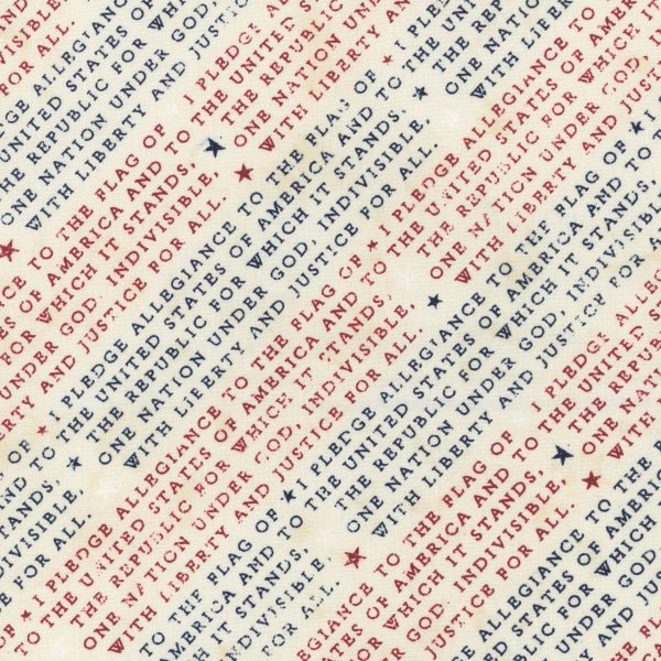 Wilmington Prints - 49367 243 Pledge of Allegiance Cream - Grandma's Attic Quilting