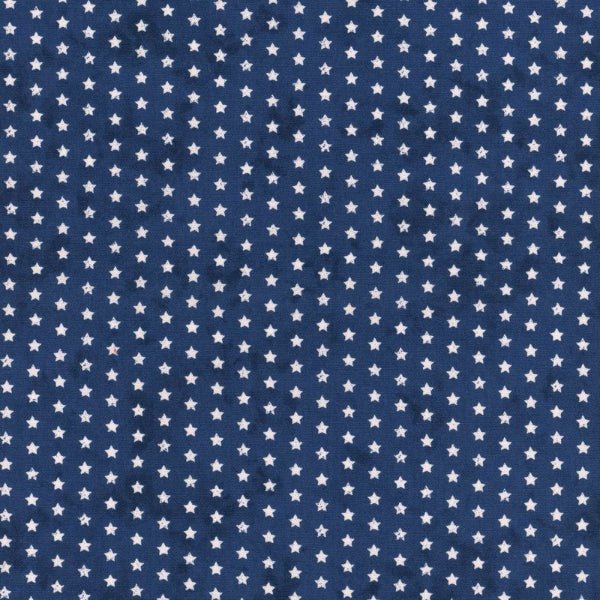 Wilmington Prints - 49368 441 Small Stars Navy - Grandma's Attic Quilting