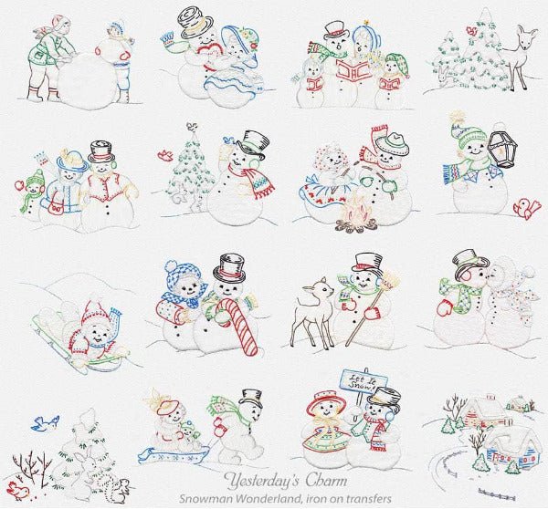 Yesterday's Charm - Snowman Wonderland - Grandma's Attic Quilting