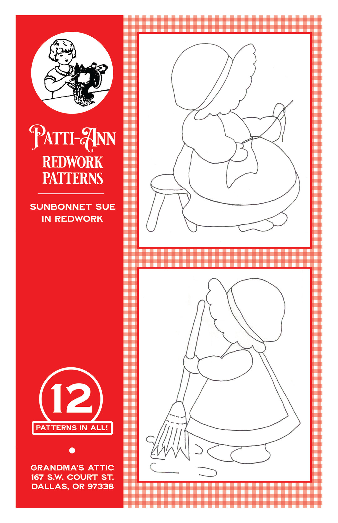 Sunbonnet Sue in Redwork