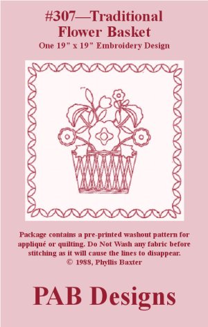 PAB Designs - 307 Traditional Flower Basket