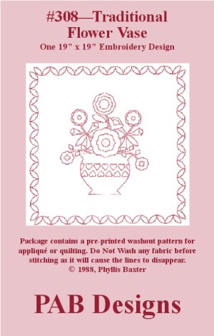 PAB Designs - 308 Traditional Flower Vase