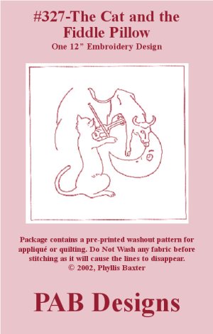PAB Designs - 327 Cat and the Fiddle Pillow Kit