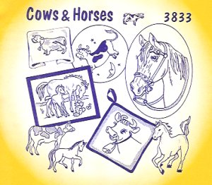 Aunt Martha 3833 - Cows and Horses