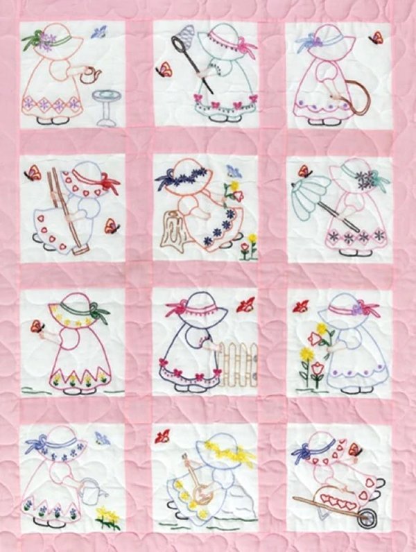 9" Quilt Squares - 300-21 Girls - Grandma's Attic Quilting