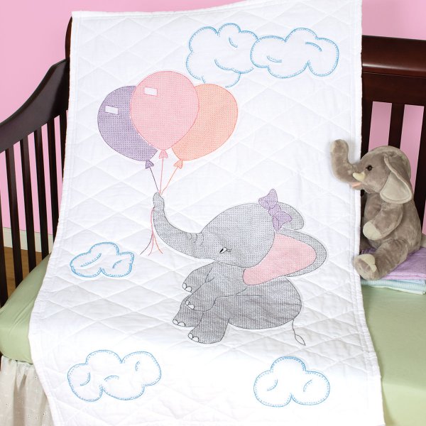 Jack Dempsey - 4060-917 Elephant Crib Quilt Top