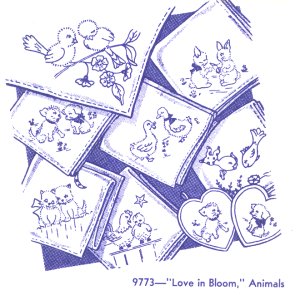 Aunt Martha 9773 - Love in Bloom Animals