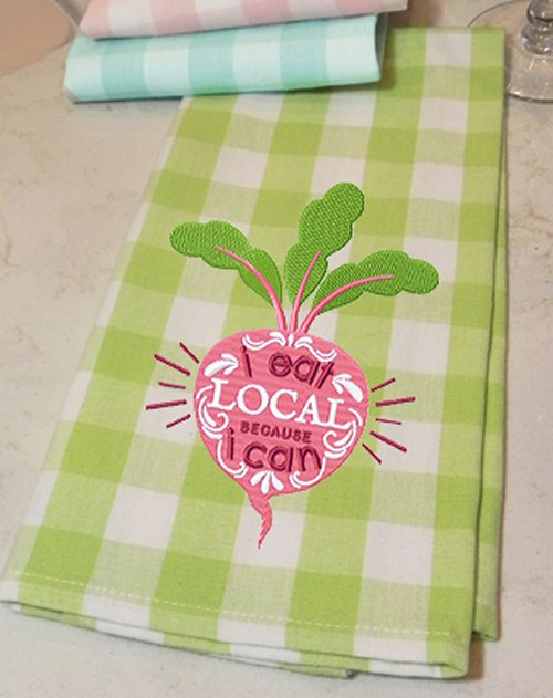Buffalo Check Dishtowel in Spring Green