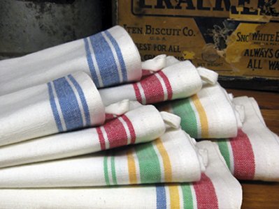 Dishtowels - Vintage Striped (Pkg. of 4)