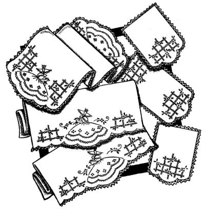 Aunt Martha 3188 - Colonial Girl Motifs