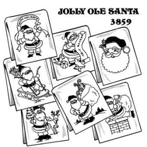 Aunt Martha 3859 - Jolly Ole Santa