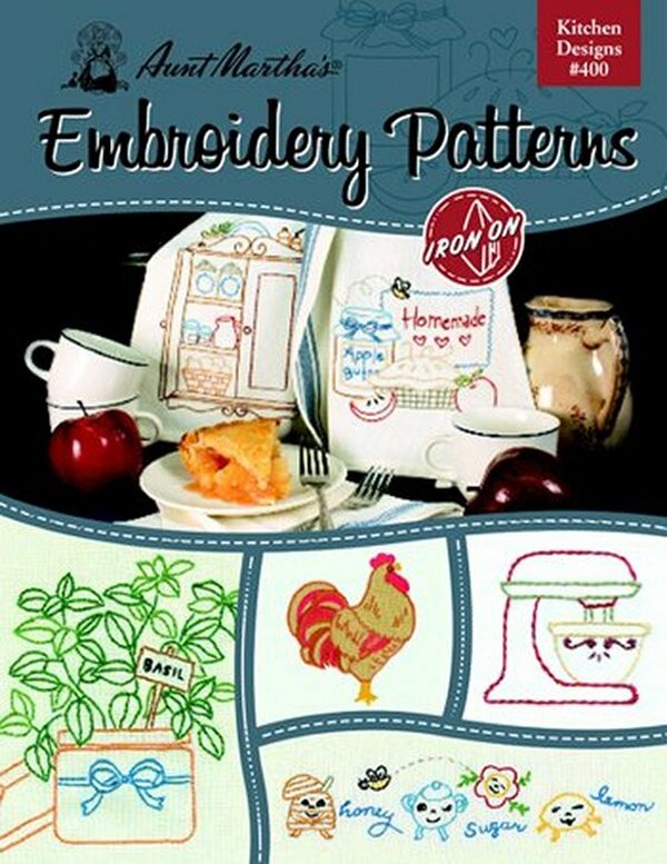 Aunt Martha's Iron on EMBROIDERY PATTERNS Book A Holiday for Every Season  405 