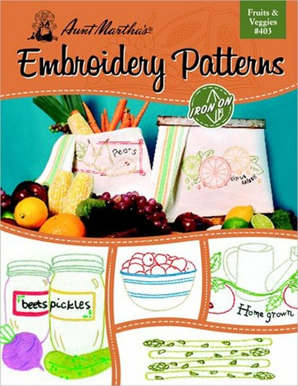 Aunt Martha's 406 Great Outdoors Embroidery Transfer Pattern Book Kit 11 x  8.5 x 0.13
