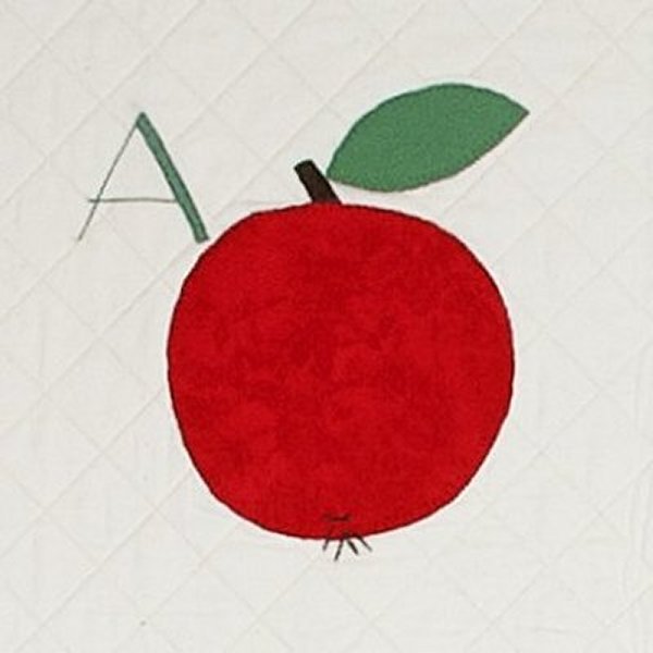 A is for Apple from Alphabet Quilt