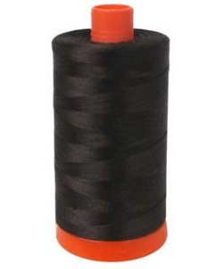 Aurifil Cotton Mako Thread 50wt 1300m Very Dark Bark